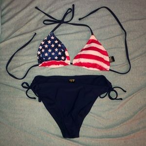Navy bottoms w/ flag top